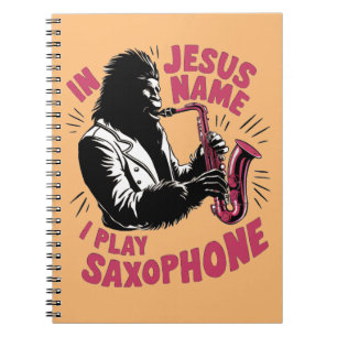 Cuaderno En el nombre de Jesucristo toco el pie grande saxo