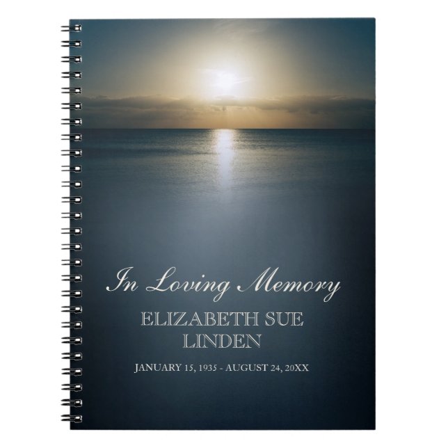 Cuaderno En el océano fúnebre cariñoso del Guestbook el | (Frente)