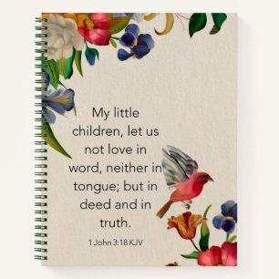 Cuaderno en espiral - 1 Juan 3:18 KJV