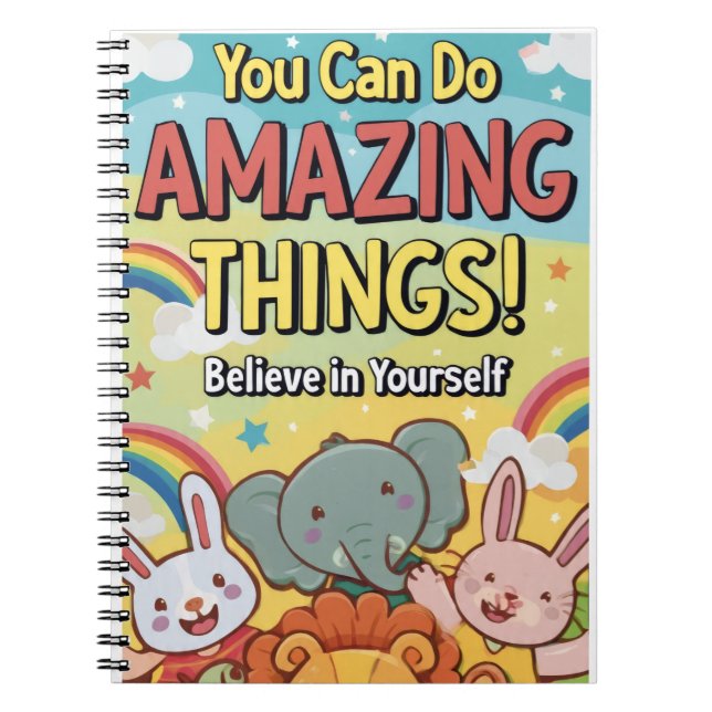 Cuaderno en espiral alegre para grandes soñadores (Frente)