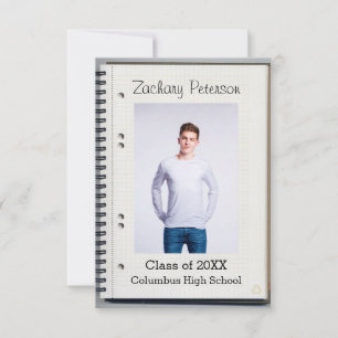 Cuaderno en espiral - Anuncio de graduación 3x5