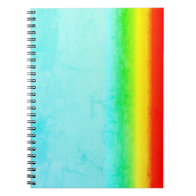 Cuaderno en espiral Arco iris en cielo cian (Frente)