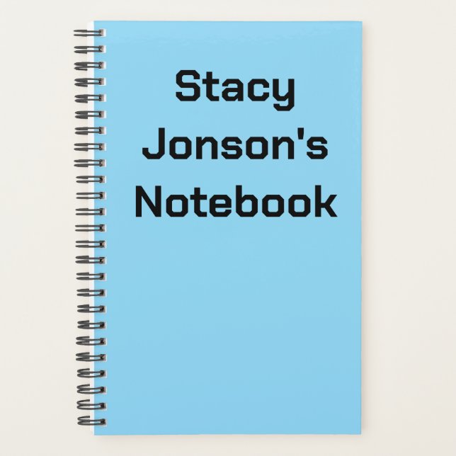 Cuaderno en espiral azul cielo (Anverso)