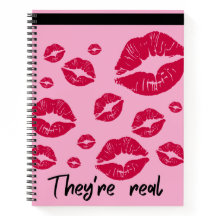 Cuaderno en espiral Besos de labios reales univers