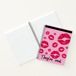 Cuaderno en espiral Besos de labios reales univers