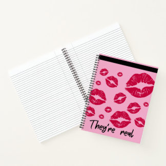 Cuaderno en espiral Besos de labios reales univers