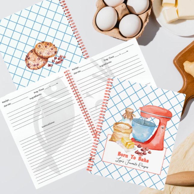 Cuaderno en espiral Born To Bake (Subido por el creador)