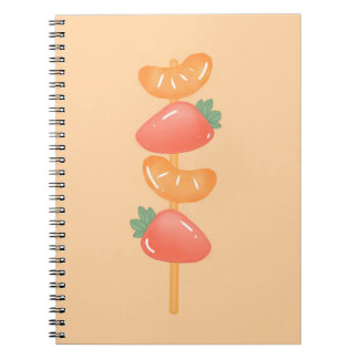 Cuaderno en espiral-brocheta de frutas  
