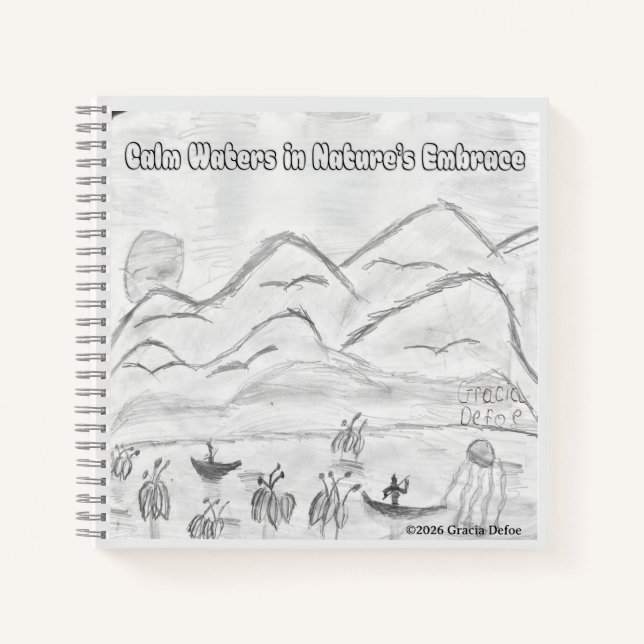 Cuaderno en espiral 'Calmas aguas en el abrazo de  (Anverso)