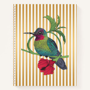 Cuaderno en espiral Colibri Pajarita Dorado