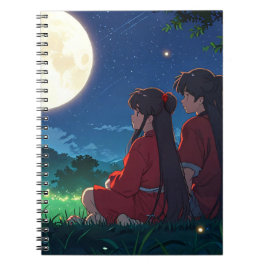 Cuaderno en espiral Compañeros a la luz de la luna