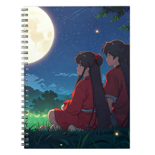Cuaderno en espiral Compañeros a la luz de la luna