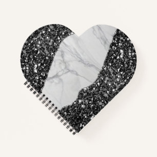 Cuaderno en espiral con brillo de mármol