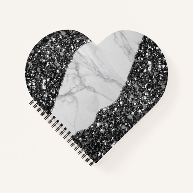 Cuaderno en espiral con brillo de mármol (Anverso)