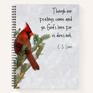Cuaderno en espiral con cita de C.S. Lewis