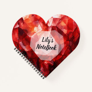 Cuaderno En Espiral Con Corazón Personalizado Para