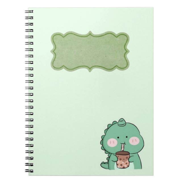 Cuaderno en espiral con dinosaurio para niños (Frente)
