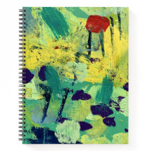 Cuaderno en espiral con diseño de campo y prado