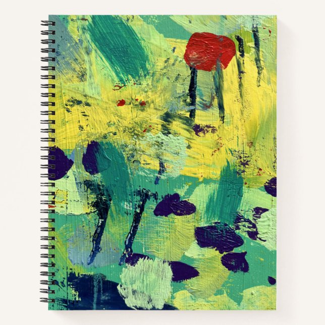 Cuaderno en espiral con diseño de campo y prado (Anverso)