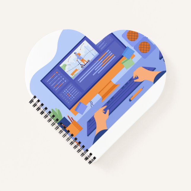 Cuaderno en espiral con forma de corazón (Anverso)