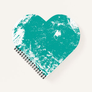 Cuaderno en espiral con forma de corazón