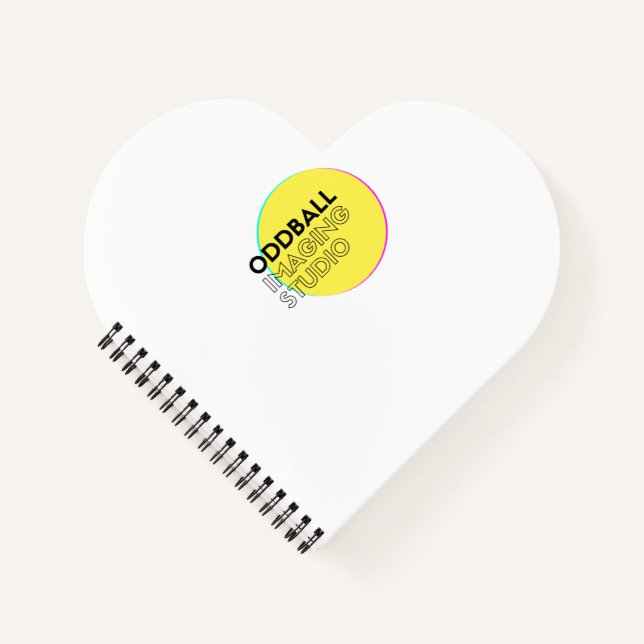 Cuaderno en espiral con forma de corazón de moda | (Anverso)