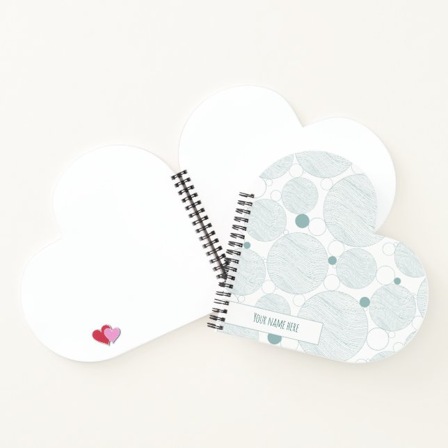 Cuaderno en espiral con forma de corazón de olas d (Interior)