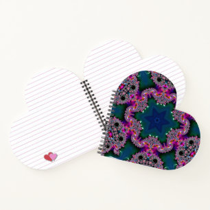 Cuaderno en espiral con forma de corazón de radian