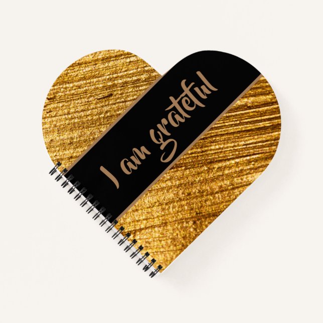 Cuaderno En Espiral Con Forma De Corazón Dorado So (Anverso)