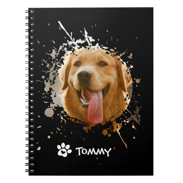 Cuaderno en espiral con foto personalizada y nombr (Frente)