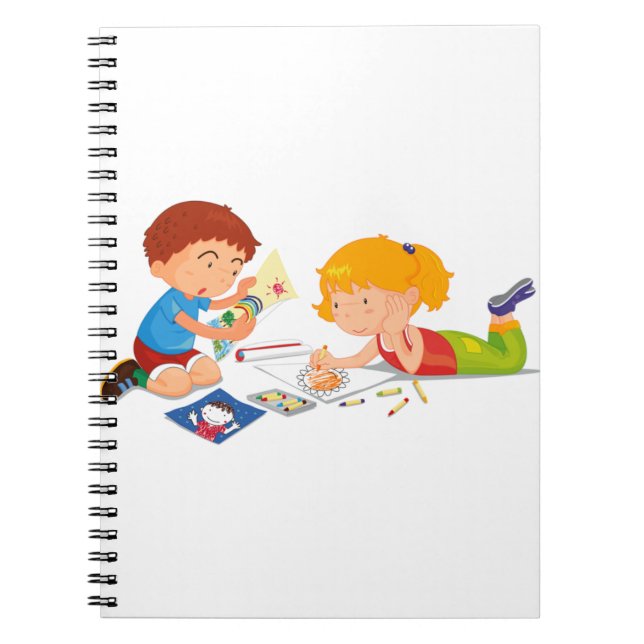 Cuaderno en espiral con fotos en blanco y negro (Frente)