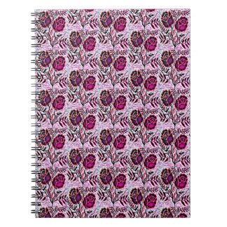 Cuaderno en espiral con imagen floral