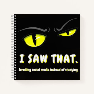 Cuaderno en espiral con letrero divertido de Bad B