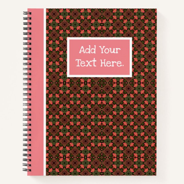 Cuaderno en espiral con patrón de diamantes (Anverso)