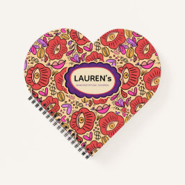 Cuaderno en espiral con patrón floral de Ojo Afort