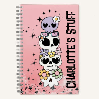 Cuaderno en espiral con tema de Halloween