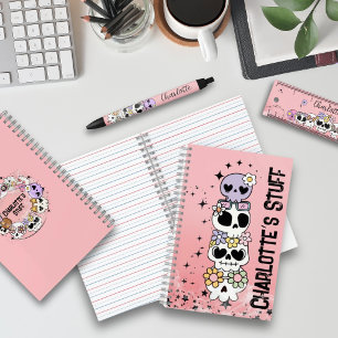 Cuaderno en espiral con tema de Halloween