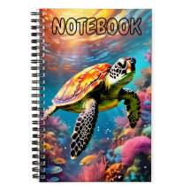Cuaderno en espiral con tema de tortugas