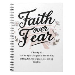 Cuaderno en espiral con versículo bíblico Salmo 56