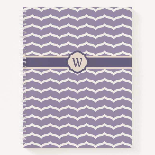 Cuaderno en espiral con zigzag floreado (Anverso)