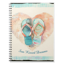 Cuaderno en espiral corazón de chanclas sueños bes