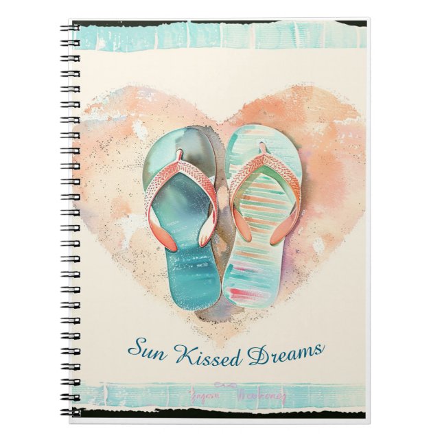 Cuaderno en espiral corazón de chanclas sueños bes (Frente)