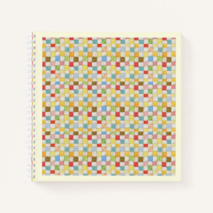 CUADERNO EN ESPIRAL CRAZY QUILT 8.5x8.5 / Crema