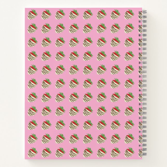Cuaderno en espiral cubierto de chocolate blanco (Reverso)