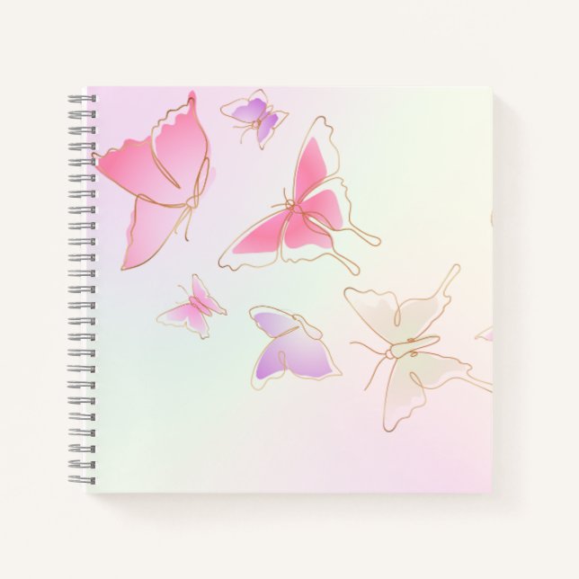 Cuaderno en espiral de 8,5" x 8,5" (Anverso)