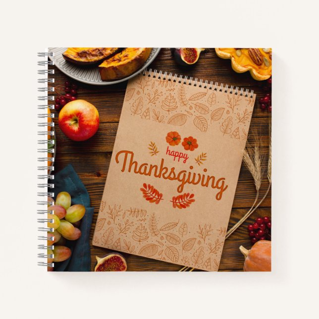 Cuaderno en espiral de 8,5" x 8,5" (Anverso)