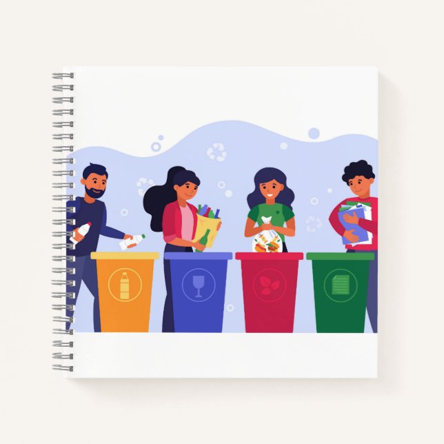 Cuaderno en espiral de 8,5" x 8,5" (Anverso)