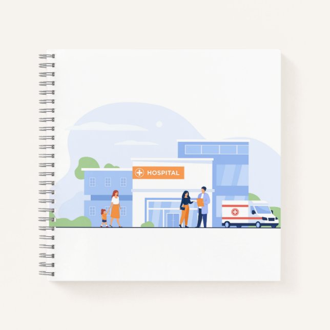 Cuaderno en espiral de 8.5" x 8.5" (Anverso)