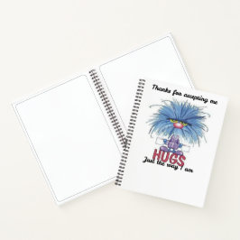 Cuaderno en espiral de abrazos difusos gracias por