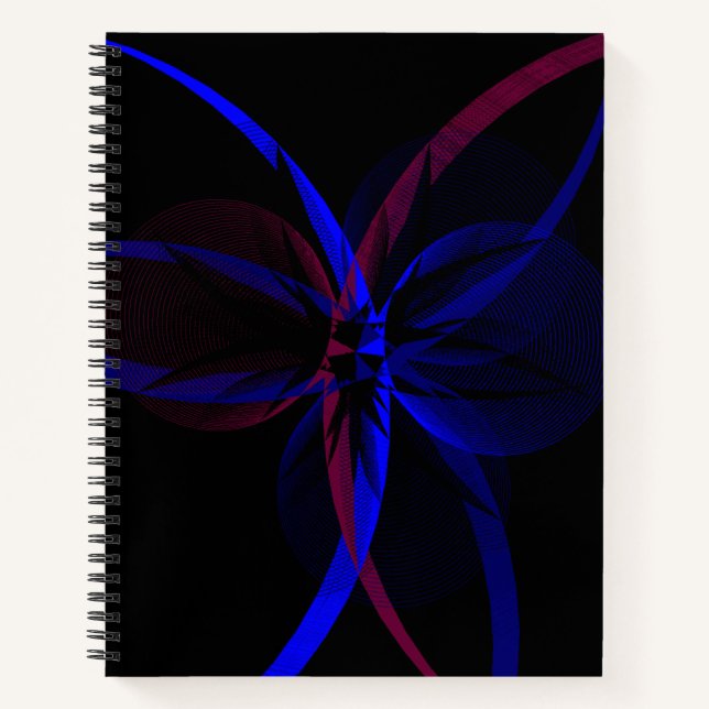 Cuaderno en espiral de abstracción geométrica (Anverso)